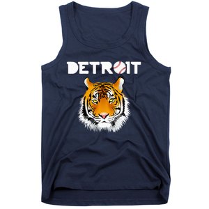 Distressed Tiger Mascot Cool Detroit Tiger Tank Top