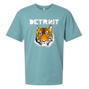 Distressed Tiger Mascot Cool Detroit Tiger Sueded Cloud Jersey T-Shirt