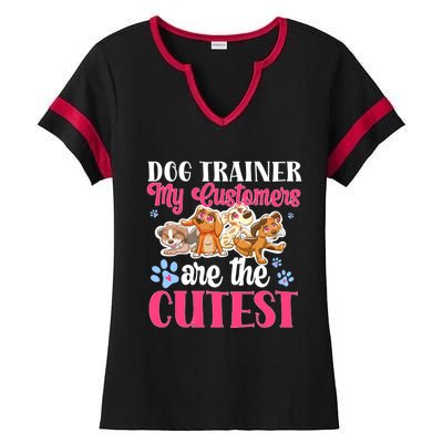 Dog Trainer My Customers Are The Cutest Dog Training Gift Ladies Halftime Notch Neck Tee