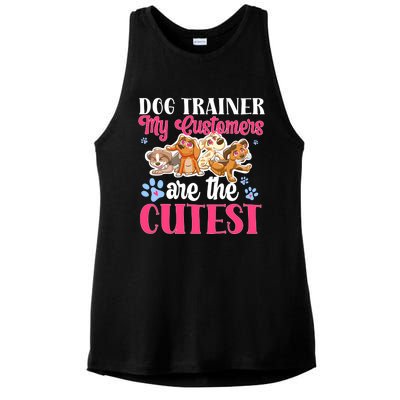 Dog Trainer My Customers Are The Cutest Dog Training Gift Ladies PosiCharge Tri-Blend Wicking Tank