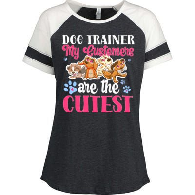 Dog Trainer My Customers Are The Cutest Dog Training Gift Enza Ladies Jersey Colorblock Tee