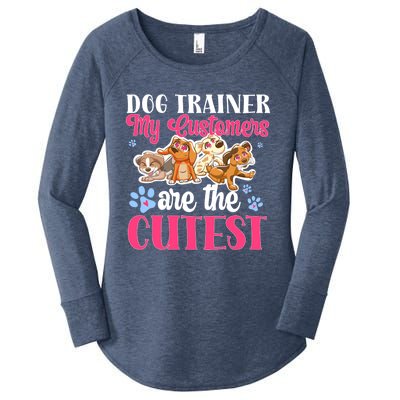 Dog Trainer My Customers Are The Cutest Dog Training Gift Women's Perfect Tri Tunic Long Sleeve Shirt