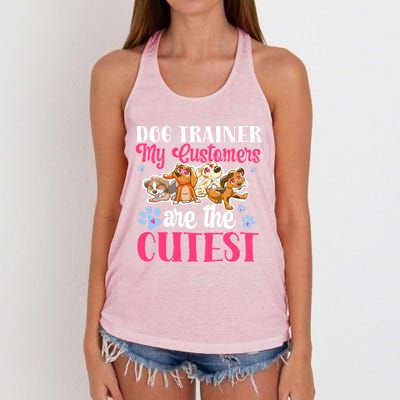 Dog Trainer My Customers Are The Cutest Dog Training Gift Women's Knotted Racerback Tank