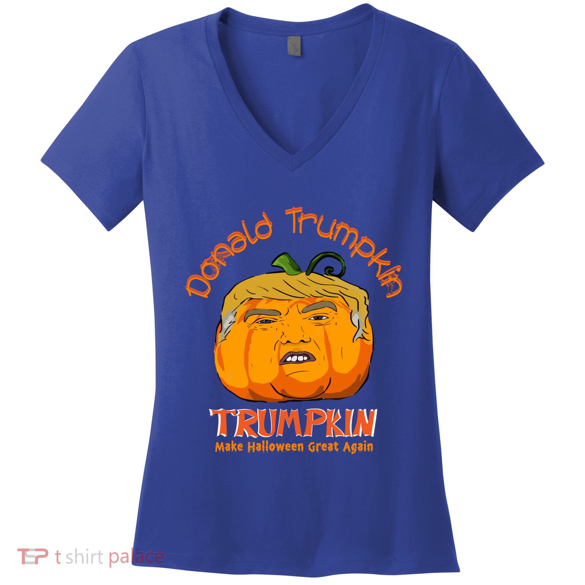 Donald Trumpkin Make Halloween Great Again Boys Girls Gift Women's V-Neck T-Shirt