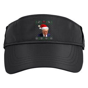 Donald Trump Mug Shot Ugly Christmas Adult Drive Performance Visor