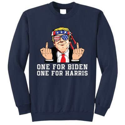 Donald Trump Middle Finger Biden Harris America Republican Sweatshirt