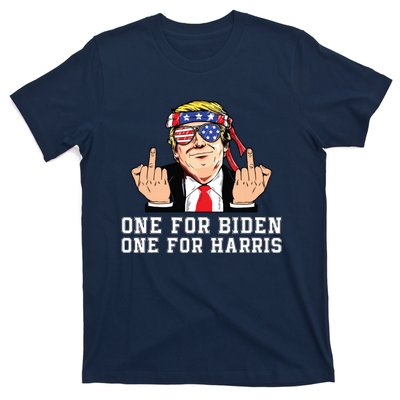 Donald Trump Middle Finger Biden Harris America Republican T-Shirt