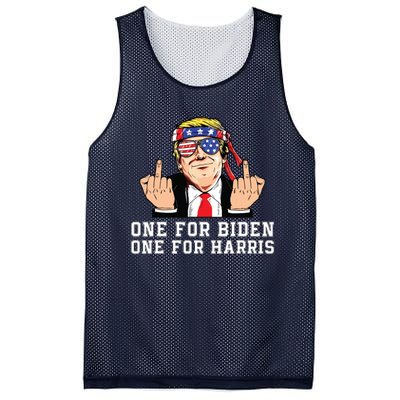 Donald Trump Middle Finger Biden Harris America Republican Mesh Reversible Basketball Jersey Tank