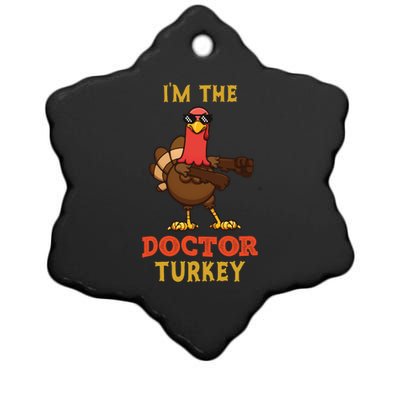 Doctor Turkey Matching Family Group Thanksgiving Funny Gift Ceramic Star Ornament