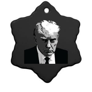 Donald Trump Mug Shot Ceramic Star Ornament