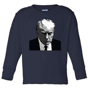 Donald Trump Mug Shot Toddler Long Sleeve Shirt