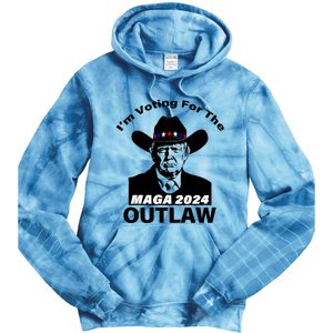 Donald Trump Maga IM Voting For The Outlaw 2024 President Tie Dye Hoodie