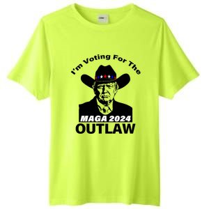 Donald Trump Maga IM Voting For The Outlaw 2024 President Tall Fusion ChromaSoft Performance T-Shirt