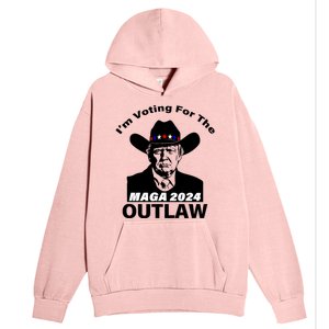 Donald Trump Maga IM Voting For The Outlaw 2024 President Urban Pullover Hoodie