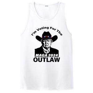 Donald Trump Maga IM Voting For The Outlaw 2024 President PosiCharge Competitor Tank