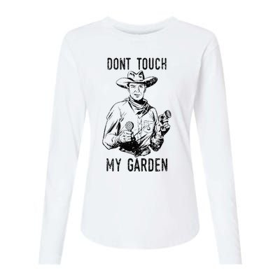 DonT Touch My Garden Funny Gardening Womens Cotton Relaxed Long Sleeve T-Shirt