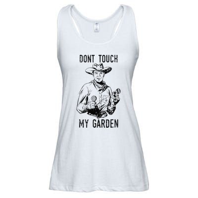 DonT Touch My Garden Funny Gardening Ladies Essential Flowy Tank