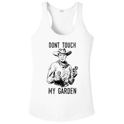 DonT Touch My Garden Funny Gardening Ladies PosiCharge Competitor Racerback Tank