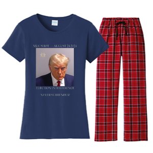 Donald Trump Mug Shot August 24 2024 Election Interference Women's Flannel Pajama Set