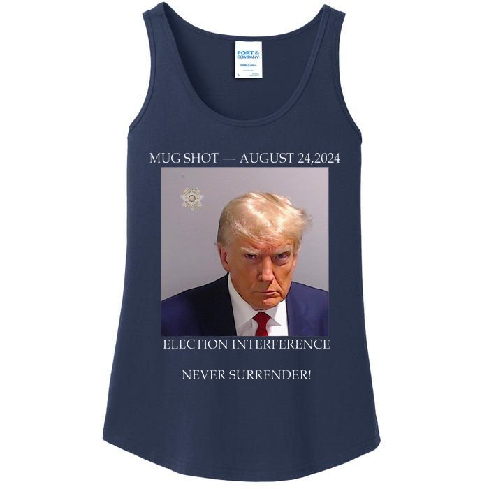 Donald Trump Mug Shot August 24 2024 Election Interference Ladies Essential Tank