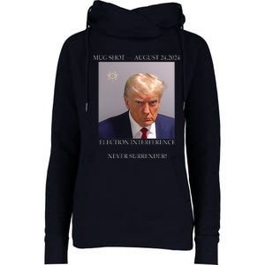 Donald Trump Mug Shot August 24 2024 Election Interference Womens Funnel Neck Pullover Hood