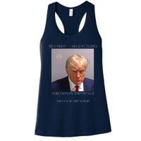 Donald Trump Mug Shot August 24 2024 Election Interference Women's Racerback Tank