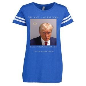 Donald Trump Mug Shot August 24 2024 Election Interference Enza Ladies Jersey Football T-Shirt