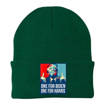 Donald Trump Middle Finger Biden Harris America Republican Knit Cap Winter Beanie