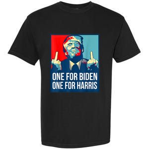 Donald Trump Middle Finger Biden Harris America Republican Garment-Dyed Heavyweight T-Shirt