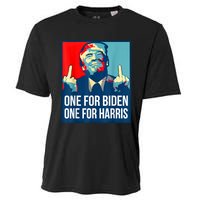 Donald Trump Middle Finger Biden Harris America Republican Cooling Performance Crew T-Shirt