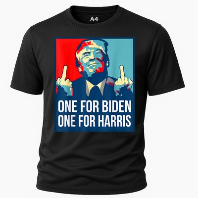 Donald Trump Middle Finger Biden Harris America Republican Cooling Performance Crew T-Shirt