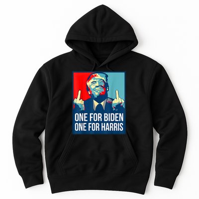 Donald Trump Middle Finger Biden Harris America Republican Hoodie