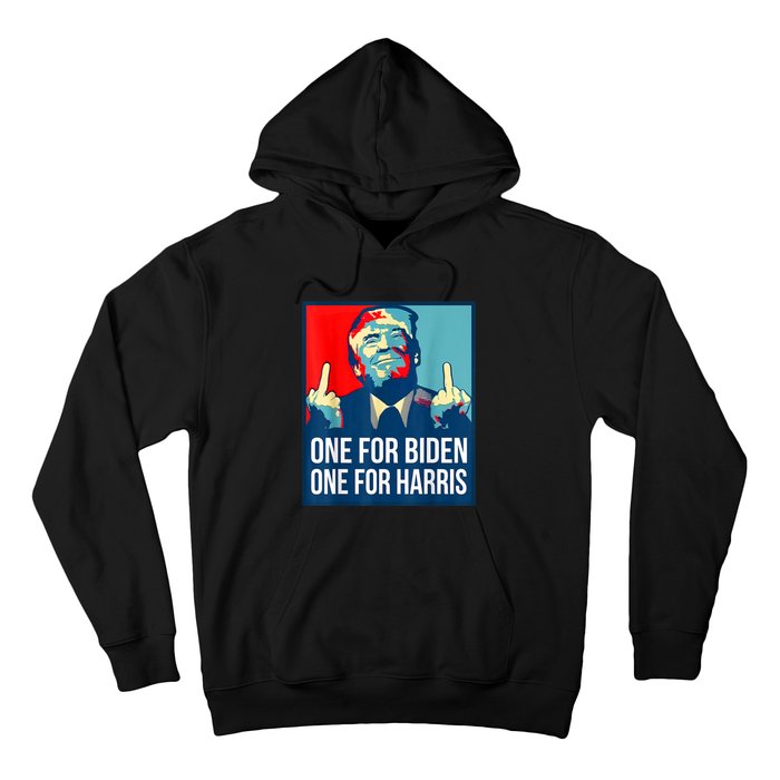 Donald Trump Middle Finger Biden Harris America Republican Hoodie