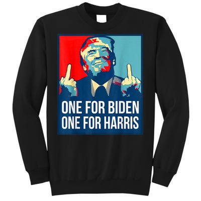 Donald Trump Middle Finger Biden Harris America Republican Sweatshirt