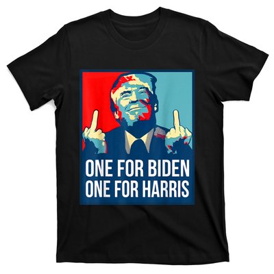 Donald Trump Middle Finger Biden Harris America Republican T-Shirt