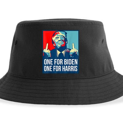 Donald Trump Middle Finger Biden Harris America Republican Sustainable Bucket Hat