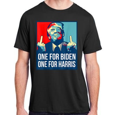 Donald Trump Middle Finger Biden Harris America Republican Adult ChromaSoft Performance T-Shirt