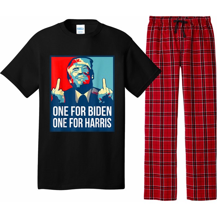 Donald Trump Middle Finger Biden Harris America Republican Pajama Set