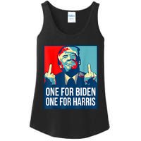 Donald Trump Middle Finger Biden Harris America Republican Ladies Essential Tank