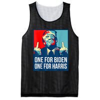 Donald Trump Middle Finger Biden Harris America Republican Mesh Reversible Basketball Jersey Tank