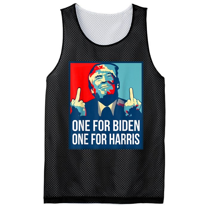 Donald Trump Middle Finger Biden Harris America Republican Mesh Reversible Basketball Jersey Tank