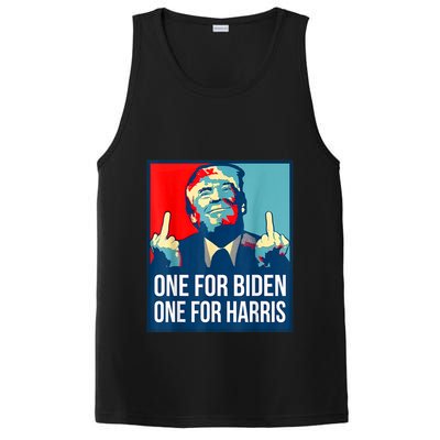 Donald Trump Middle Finger Biden Harris America Republican PosiCharge Competitor Tank