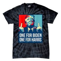 Donald Trump Middle Finger Biden Harris America Republican Tie-Dye T-Shirt