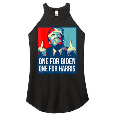 Donald Trump Middle Finger Biden Harris America Republican Women's Perfect Tri Rocker Tank