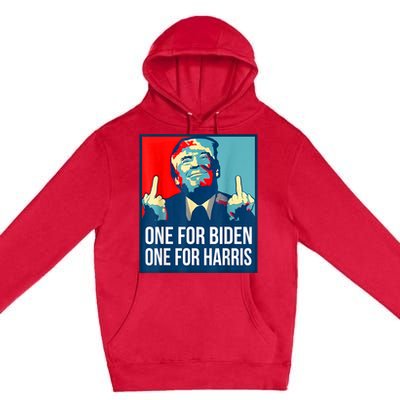 Donald Trump Middle Finger Biden Harris America Republican Premium Pullover Hoodie