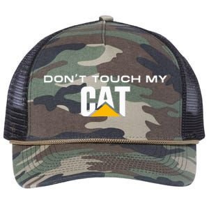 Dont Touch My Cat Operator Driver Fan Caterpillar Retro Rope Trucker Hat Cap