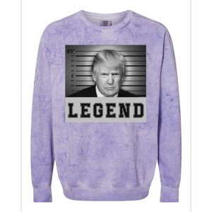 Donald Trump Mug Shot 2024 Donald Trump Is A Legend Colorblast Crewneck Sweatshirt