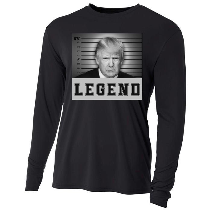 Donald Trump Mug Shot 2024 Donald Trump Is A Legend Cooling Performance Long Sleeve Crew