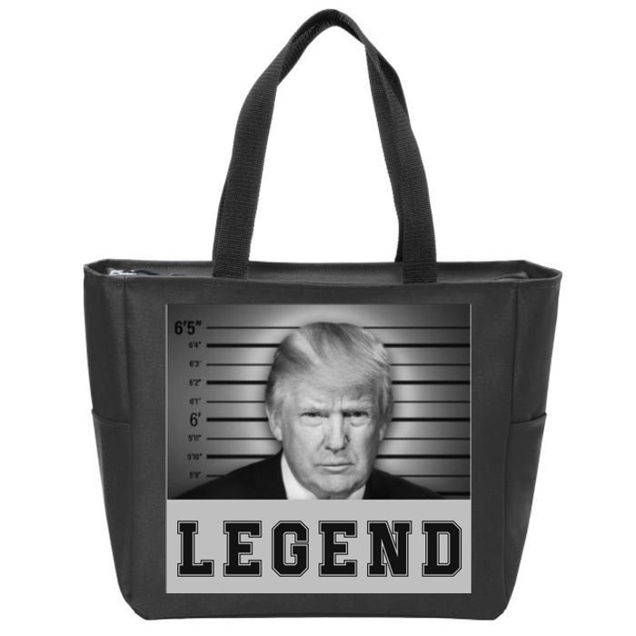 Donald Trump Mug Shot 2024 Donald Trump Is A Legend Zip Tote Bag