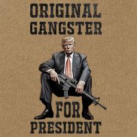 Donald Trump Mugshot Original Gangster For President 2024 Cotton Canvas Backpack